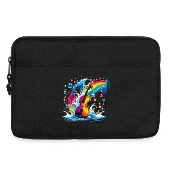 Violon fantastique aux couleurs vives - Sacoche pour ordinateur portable 13 pouces - noir - Devant
