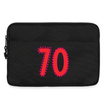 70. 70 ANS. 70e ANNIVERSAIRE. ANNIVERSAIRE 70 ANS. - Sacoche pour ordinateur portable 13 pouces - noir - Devant