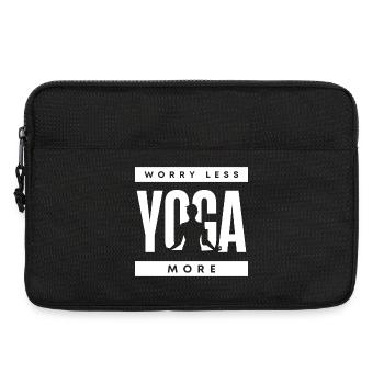 Citation amusante de yoga - Sacoche pour ordinateur portable 13 pouces - noir - Devant