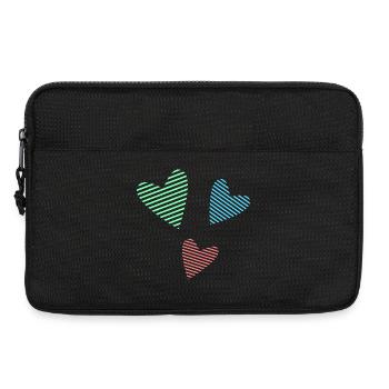HERZ. PAPA. MAMA. Junggesellinnenabschied. BEBE. KIND. HERZ. FEST - Laptoptasche 13" - Schwarz - Vorne