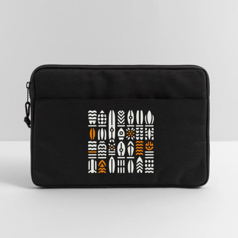 Abstract Surf and Wave Patterns Laptop bag 13"
