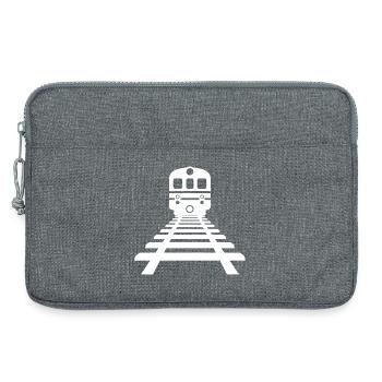 Railway Drawing - Laptop bag 13" - heather grey - Front