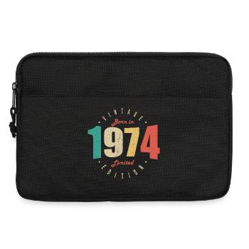 1974 Vintage Anniversaire Rétro Cadeau 1974 - Sacoche pour ordinateur portable 13 pouces - noir - Devant