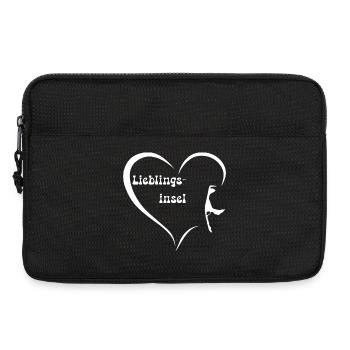 Lieblingsinsel Sylt - Laptoptasche 13" - Schwarz - Vorne