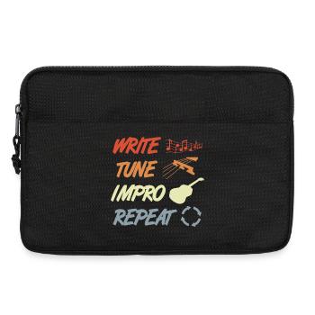 Lustige Gitarristen Routine - Laptoptasche 13" - Schwarz - Vorne