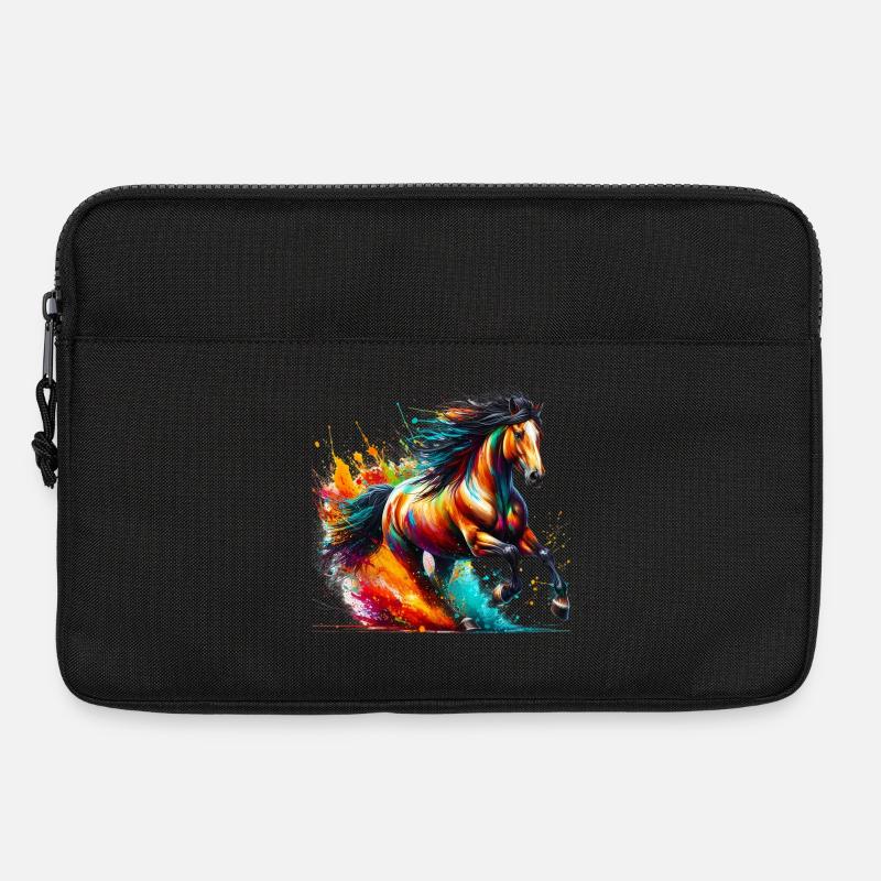 Pferd - Laptoptasche 13" - Schwarz