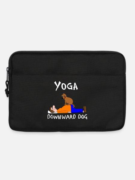 Yoga Downward Dog - Laptoptasche 13" - Schwarz