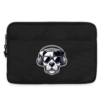 Dog Headphones Glasses Cool - Laptop bag 13" - black - Front