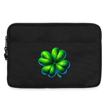 Trèfle à quatre feuilles - Sacoche pour ordinateur portable 13 pouces - noir - Devant
