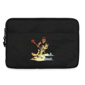 Vintage Lacrosse Player - Laptop bag 13" - black - Front