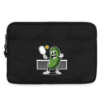 Dill mit Pickleball-Spieler - Laptoptasche 13" - Schwarz - Vorne