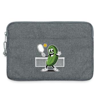 Joueur de pickleball Dill With It - Sacoche pour ordinateur portable 13 pouces - gris chiné - Devant