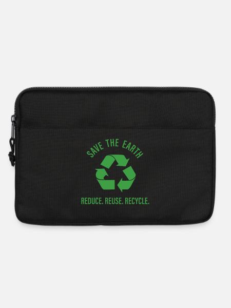 Reduzieren, Wiederverwenden, Recyceln - Laptoptasche 13" - Schwarz