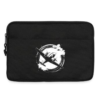 Flugzeug Skizze - Laptoptasche 13" - Schwarz - Vorne