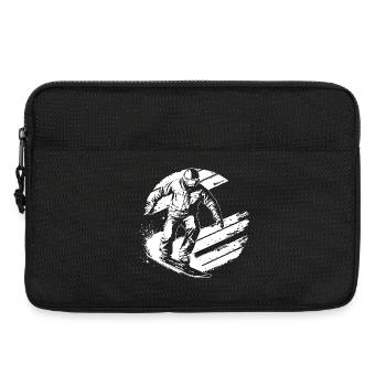 Snowboarder Drawing - Laptop bag 13" - black - Front