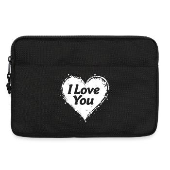 I Love You, White - Laptop bag 13" - black - Front