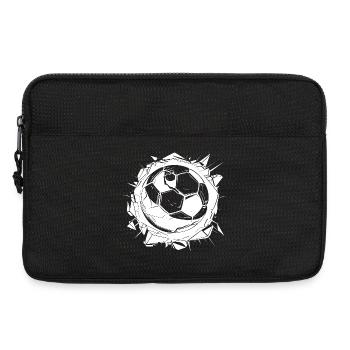 Dessin de football - Sacoche pour ordinateur portable 13 pouces - noir - Devant