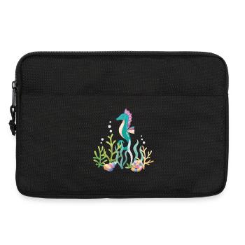 Meeresaquarium Seepferdchen Design - Laptoptasche 13" - Schwarz - Vorne