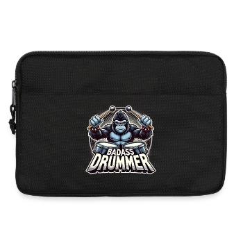 Knallharter Schlagzeuger Gorilla cool Geschenk - Laptoptasche 13" - Schwarz - Vorne