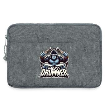 Knallharter Schlagzeuger Gorilla cool Geschenk - Laptoptasche 13" - Grau meliert - Vorne