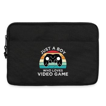 Nur ein Junge, der Videospiele liebt - Laptoptasche 13" - Schwarz - Vorne