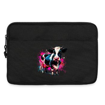 Cow - Laptop bag 13" - black - Front