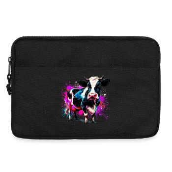 Cow - Laptop bag 13" - black - Front