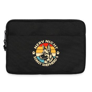 Schäferhund Geschenke Hund Herrchen Gassi - Laptoptasche 13" - Schwarz - Vorne