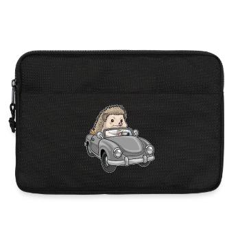 Hedgehog Car - Laptop bag 13" - black - Front