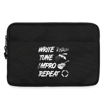 Writing, making music, improvising - Laptop bag 13" - black - Front