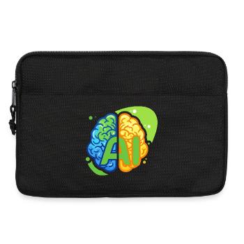 Logo de l’IA - Sacoche pour ordinateur portable 13 pouces - noir - Devant