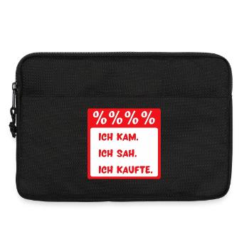 Ich kam. Ich sah. Ich kaufte. - Laptoptasche 13" - Schwarz - Vorne