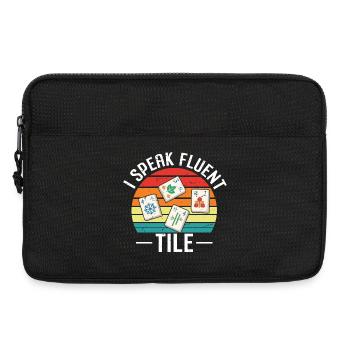 Vintage Chinesisches Mahjong Geschenk - Laptoptasche 13" - Schwarz - Vorne