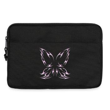 Chrome Métallisé Ailes de Fée Design Tribal - Sacoche pour ordinateur portable 13 pouces - noir - Devant