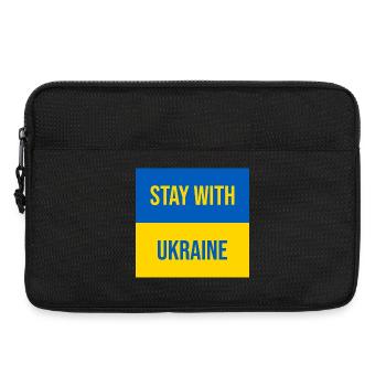Stay With Ukraine Badge Design - Laptoptasche 13" - Schwarz - Vorne