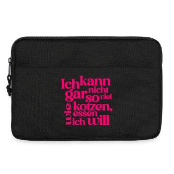 JE NE PEUX PAS VOMIR AUTANT QUE JE MANGE... - Sacoche pour ordinateur portable 13 pouces - noir - Devant