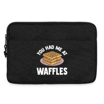 Waffles Gift for Waffle Lovers - Laptop bag 13" - black - Front