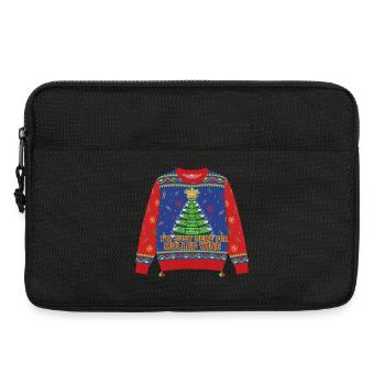 Here for mulled wine - Laptop bag 13" - black - Front