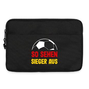 Drôle de Football Football Fan Cadeau - Sacoche pour ordinateur portable 13 pouces - noir - Devant
