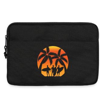 Sunset Surfer Palm Trees - Laptop bag 13" - black - Front