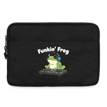 Funkin' Frog DJ in Headphones - Laptop bag 13" - black - Front