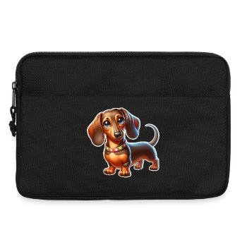 Dackel - Laptoptasche 13" - Schwarz - Vorne