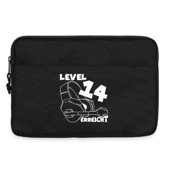 Level 14 erreicht Gaming Motiv 14. - Laptoptasche 13" - Schwarz - Vorne