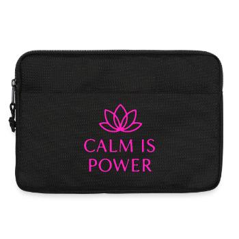 Calm Is Power Mindfulness T-Shirt - Laptop bag 13" - black - Front