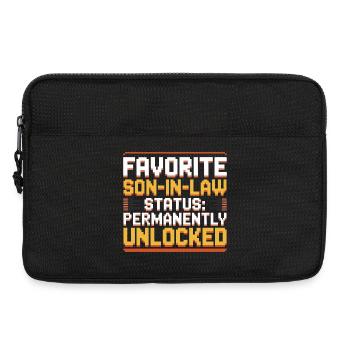 Belle-mère rétro drôle beau-père - Sacoche pour ordinateur portable 13 pouces - noir - Devant