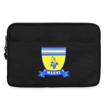 Blason Marne 51 avec une grappe de raisin - Sacoche pour ordinateur portable 13 pouces - noir - Devant