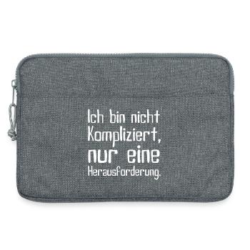 Not complicated – challenge - Laptop bag 13" - heather grey - Front