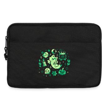 Ambiance verte d’Halloween - Sacoche pour ordinateur portable 13 pouces - noir - Devant