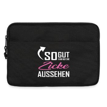Seule une chienne peut avoir l’air aussi belle - Sacoche pour ordinateur portable 13 pouces - noir - Devant