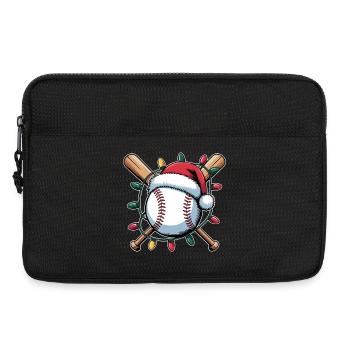 Père Noël Baseball Lumières de Noël - Sacoche pour ordinateur portable 13 pouces - noir - Devant
